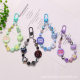New Acrylic Real Color Plated Mabei Keychain Pendant Cute Butterfly Flower Beaded Accessories Bag Decoration