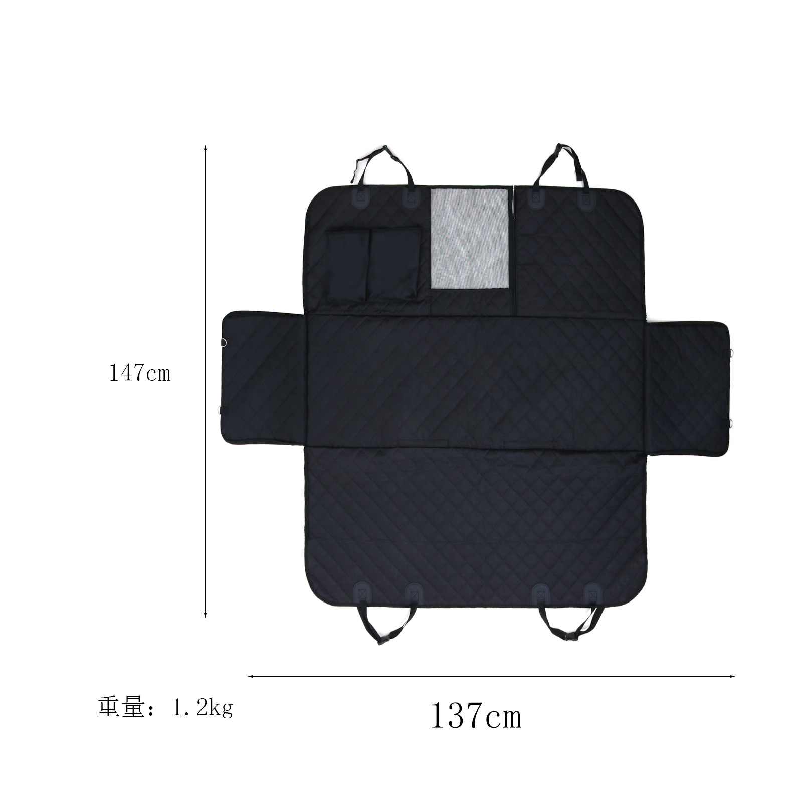 Car Pet Pad Dog Kennel Car Rear Pet Pad Car Dog Waterproof Cushion Wear-resistant Rear Seat Cover