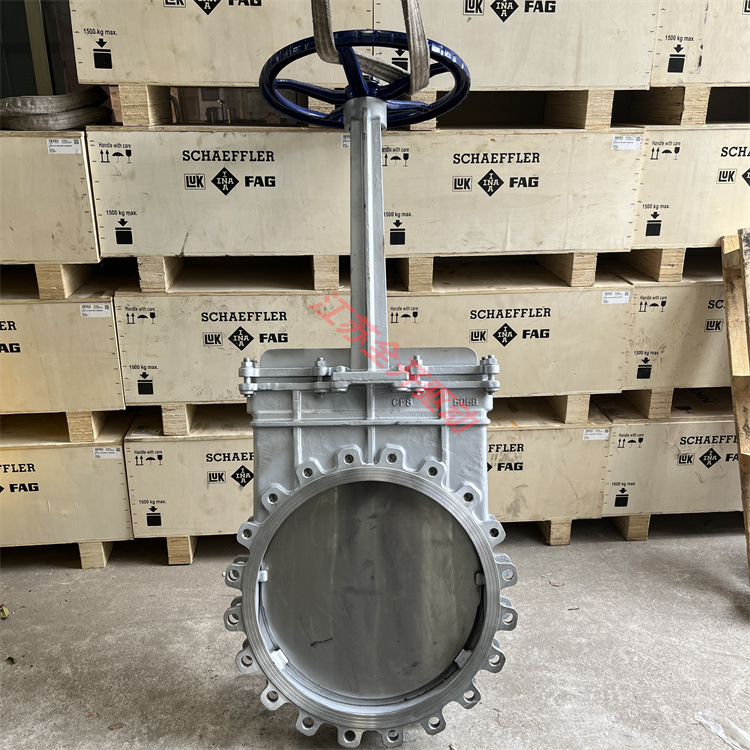 PZ73W-10P DN400加长杆不锈钢法兰式刀型闸阀 手动硬密封刀闸阀