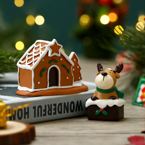 Christmas Circle Polar Bear Crocodile Penguin Old Man Backpack Resin Ornament Animal Christmas Creative Decorative Crafts