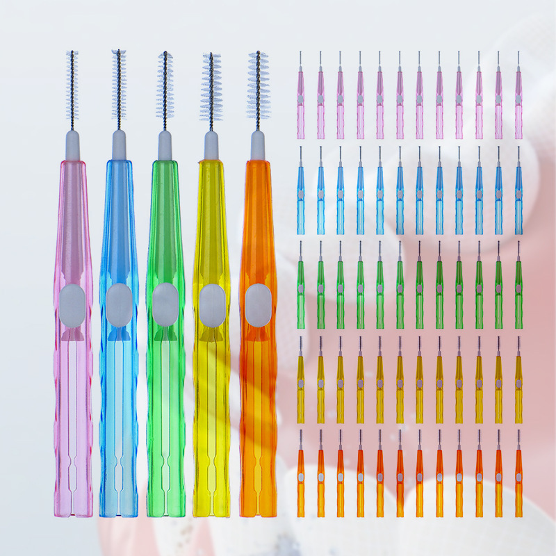 Interdental Brushes for Orthodontic Braces, 60 Pieces/Box, Special Orthodontic Care Box