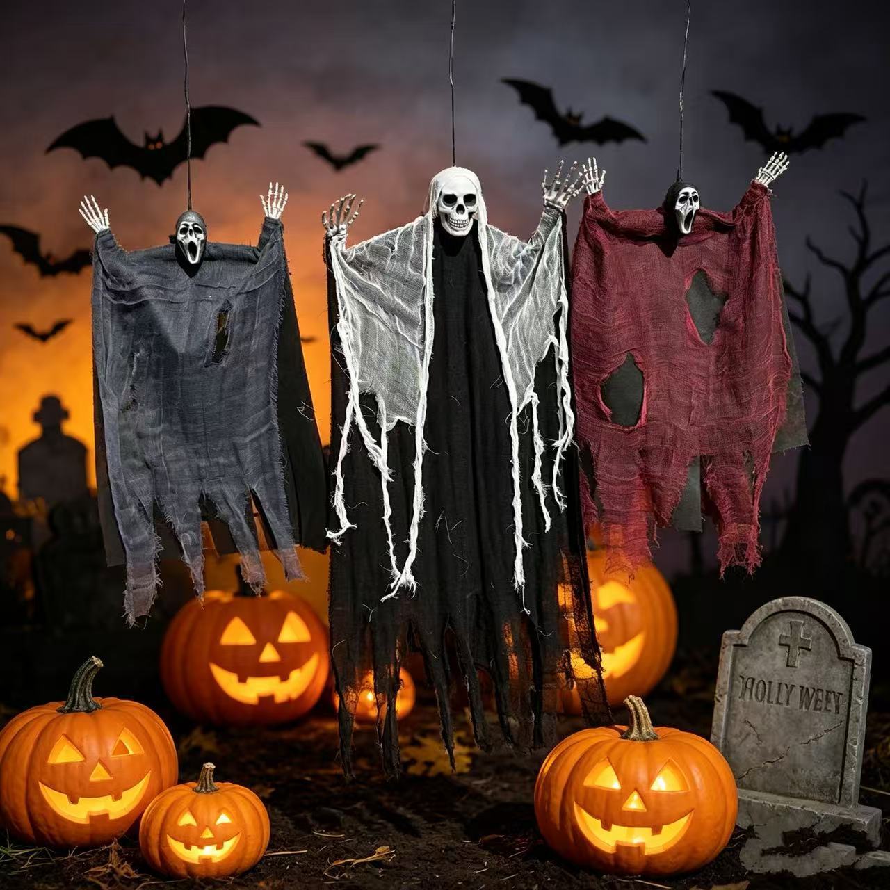 Halloween calaveras horrores fantasmas horrores