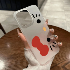 ビッグヘッド kt 猫 Apple 16PROMAX 携帯電話ケース iPhone15 クリエイティブ 14 つや消し 13 ソフトシェル 12 大穴