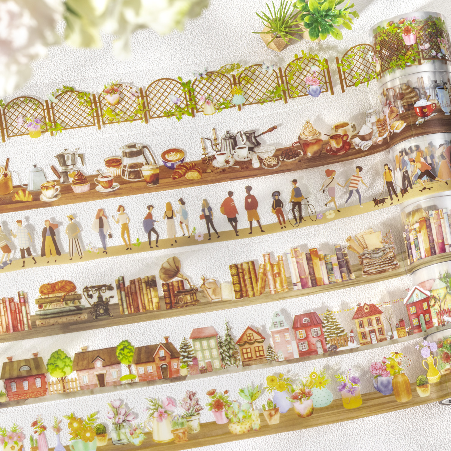 Ketchup Girl PET Retro Personaje Cintas y la vida encuentran la serie de libros de mano DIY material de decoración cinta adhesiva