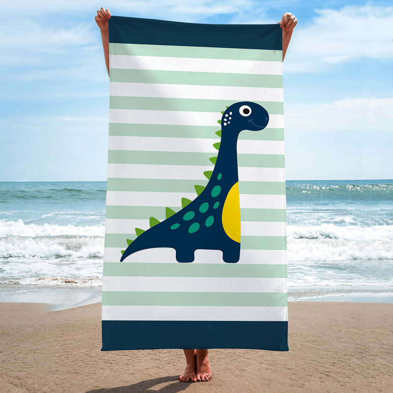 Cross-Border Supply of Microfiber Square Beach Towels 3D Digital Printing Cartoon Animal Series Towel Material Square Towel