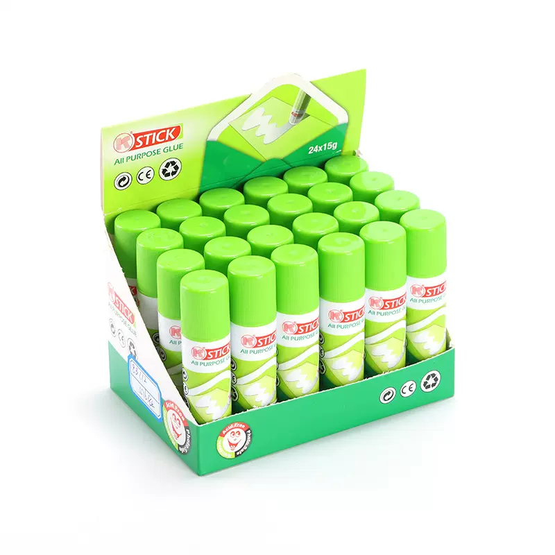 固体胶pvp高粘度办公白色固体胶学生文具儿童手工胶棒8克绿色胶棒