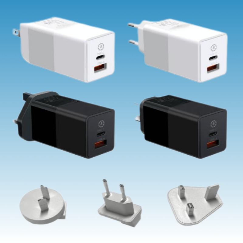 in stock wholesale PD65W1A1C gallium nitride charger for mobile phone tablet notebook multi-port fast charging