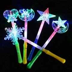 Cross-border bestseller, luminous crystal magic wand star snowflake stick, stall toy wholesale children's creative toy goods