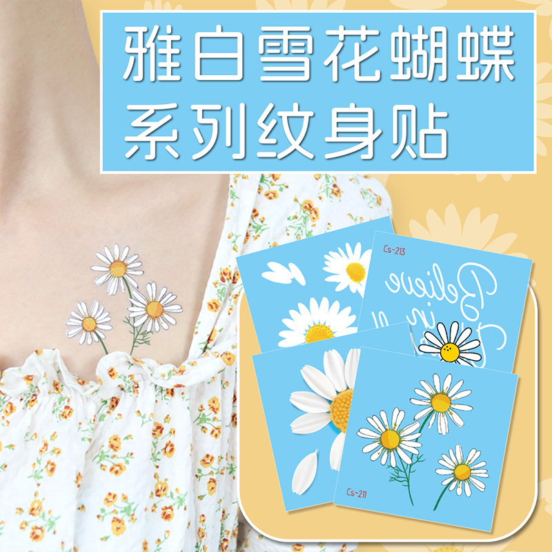 White Ink Waterproof Tattoo Stickers Ins Style Rose Flowers Christmas Cartoon Snowflakes Disposable Temporary Tattoo Stickers Wholesale White Ink Waterproof Tattoo Stickers Ins Style Rose Flowers Christmas Cartoon Snowflakes Disposable Temporary Tattoo Stickers Wholesale