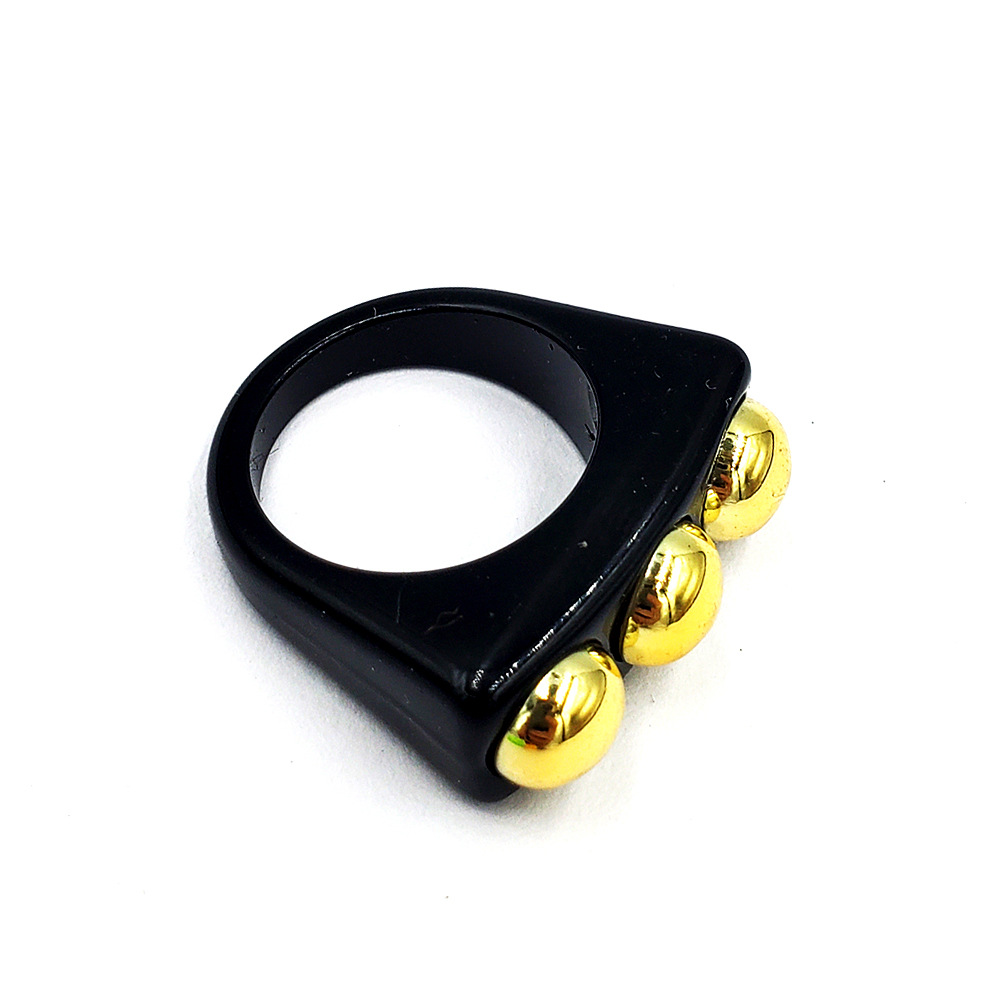fashion acrylic rivet simple punk candy color personality joint ring