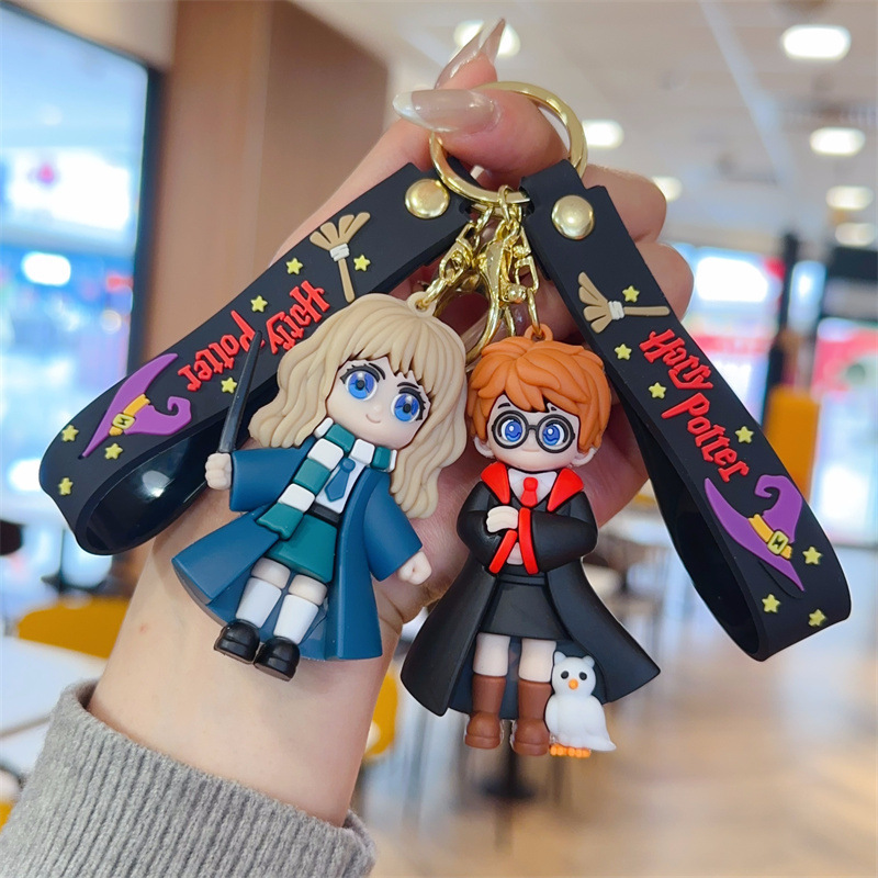 Harry Potter Keychain Cartoon Anime Character Silicone Pendant Student Creative Keychain Cross-Border Popular Accessory Harry Potter Keychain Cartoon Anime Character Silicone Pendant Student Creative Keychain Cross-Border Popular Accessory