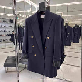 西装外套女设计感2025今年流行时尚双排扣御姐范时尚炸街西服上衣