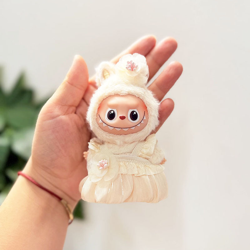 迷你版4.0LABUBU搪胶脸毛绒盲盒玩偶衣服圣诞套装小鼻嘎心底密码|undefined