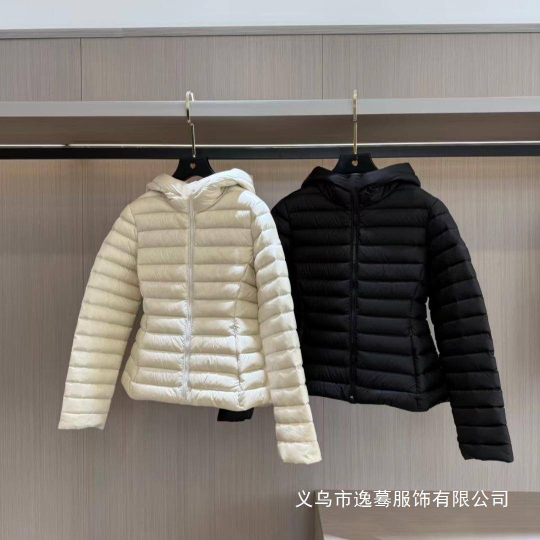 102308 Autumn/Winter New Women's Hooded Short down Jacket Slim Fit Versatile Waist-Cinching down Jacket Wholesale