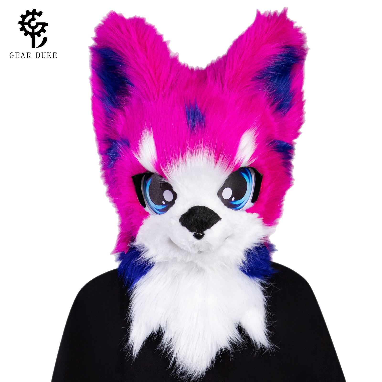Cross-Border Temu Halloween Animal Costume Headgear Plush Mask Dog Head Wolf Head Plush Mask European and American Furry Role-Playing