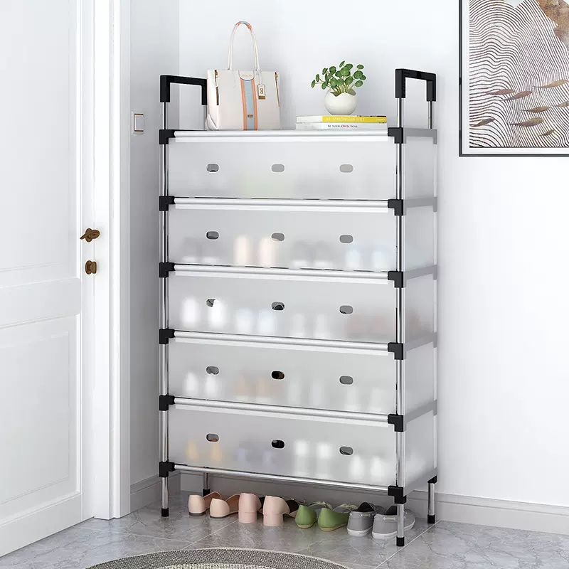 防尘带盖鞋架架子简易多层家用耐用大容量出租屋宿舍收纳鞋柜室内