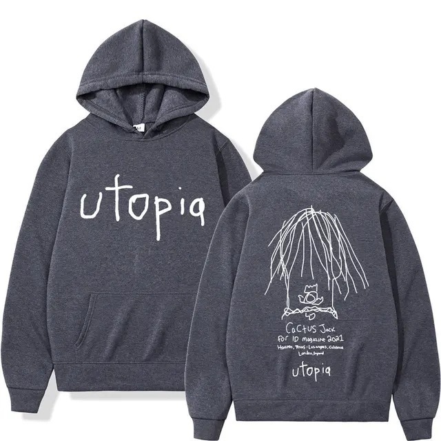 Rapper Cactus Jack Utopia Graphic Hoodie Men Women Fashion n