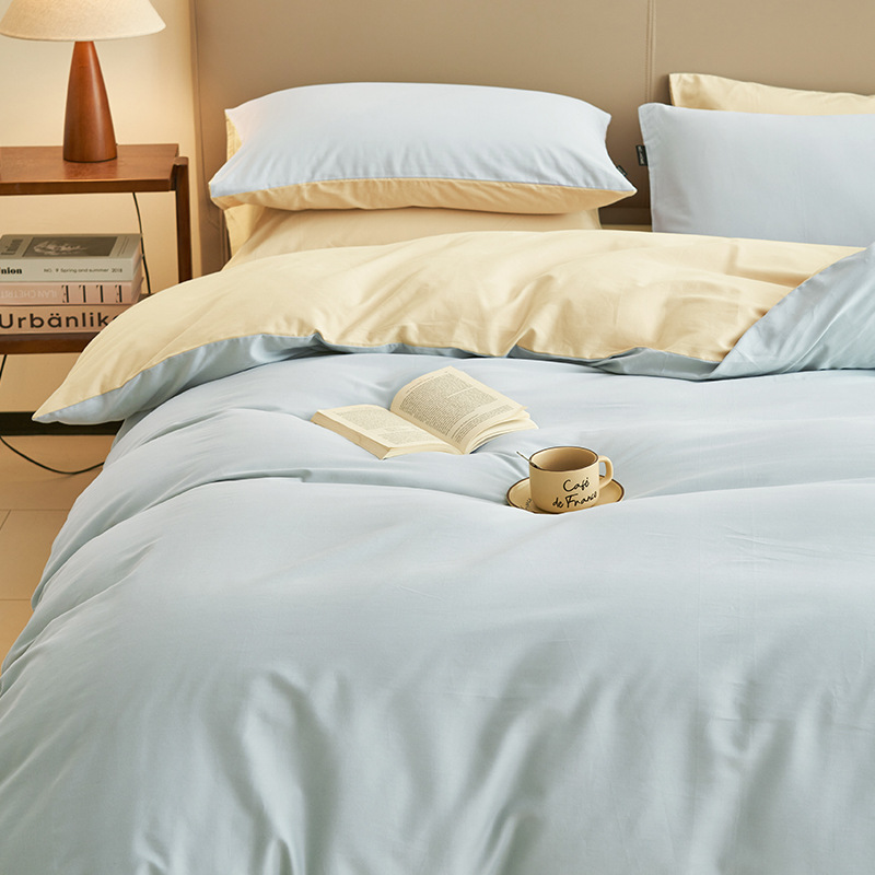 Luz de lujo 40 camas de cuatro piezas de algodón puro algodón 2025 nuevo estilo de alta calidad sábanas de cama de dormitorio principal tres