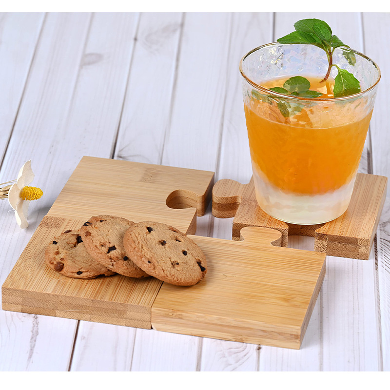 Posavasos de té de madera maciza creativos simples, cojines de aislamiento de madera de estilo simple, cojines de cocina de restaurante, tazas de café para planchar, hogar