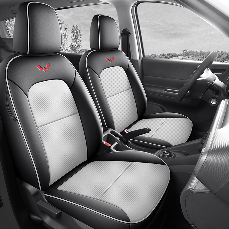 Wuling – Modelə uyğun (Original) oturacaq örtükləri for 2025 - two-seat-full-cover-standard-black-gray-hongguang