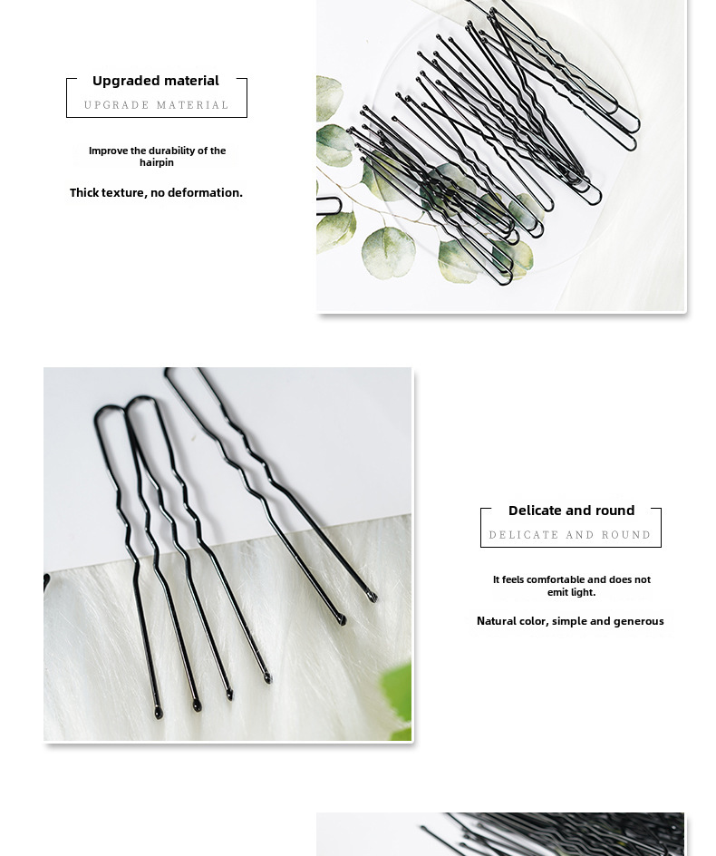 U-clip hairpin factory wholesale bridal hair accessories headdress jewelry studio dance hair clip hairpin U-clip_voghion.com