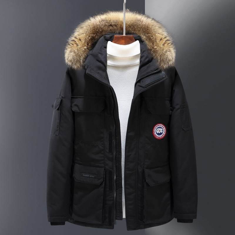 Chaqueta de plumón de invierno 2024 pareja de hombres y mujeres superando el noreste de Ganso grueso frío blanco chaqueta de trabajo hombre