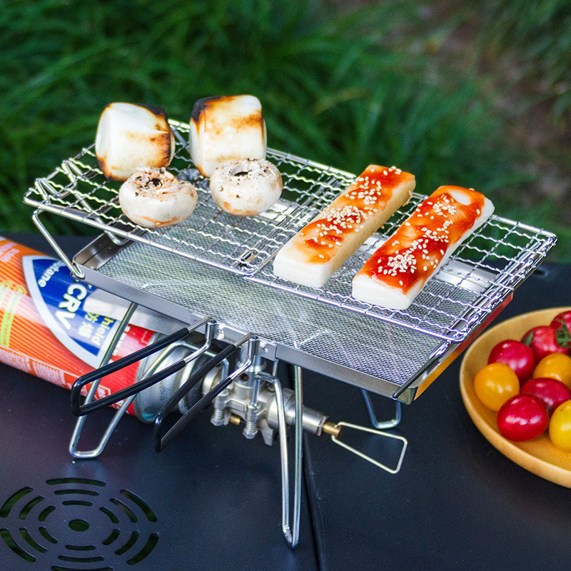 Al aire libre de acero inoxidable parrilla de tostadas red plegable parrilla BBQ parrilla de pescado a la parrilla portátil