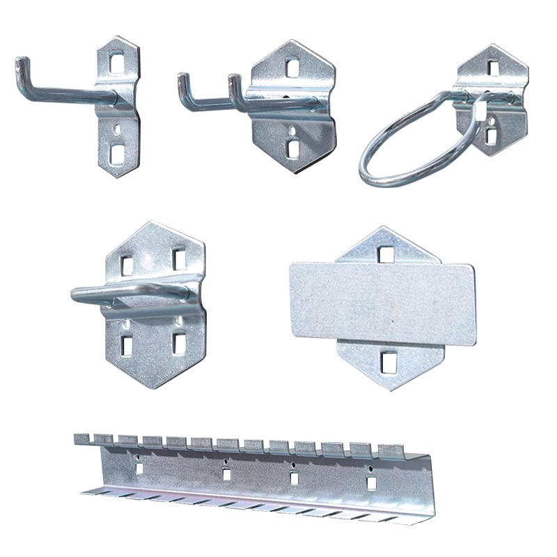 工作台挂钩零件盒组合 U型挂钩背挂 零件盒转换钩 螺丝刀架电钻圈