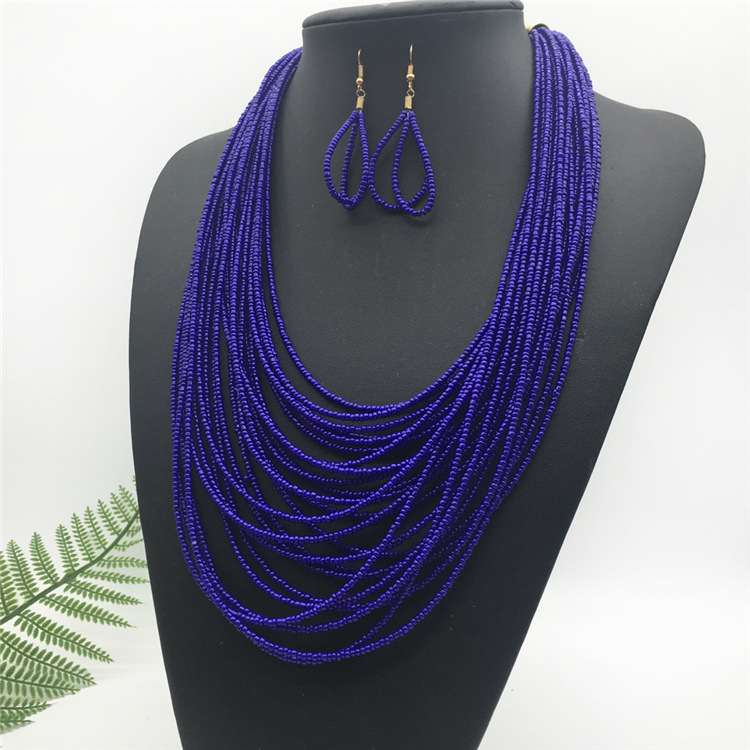 1 Set Quantity Party, Street Occasion Ethnic Style Solid Color Arylic Women'S Long Necklace
