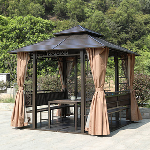 ➺ Outdoor Pavilion Courtyard Home Leisure Awning Garden Four-Corner Pavilion Outdoor Garden Terrace Roof Scenic Spot