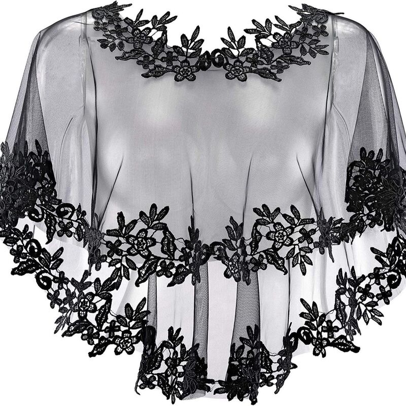 Flower Collar Shawl Bridal Shawl Spring and Summer Thin Lace Large Size Cape Shoulder Gauze Wedding Dress Shawl Flower Collar Shawl Bridal Shawl Spring and Summer Thin Lace Large Size Cape Shoulder Gauze Wedding Dress Shawl