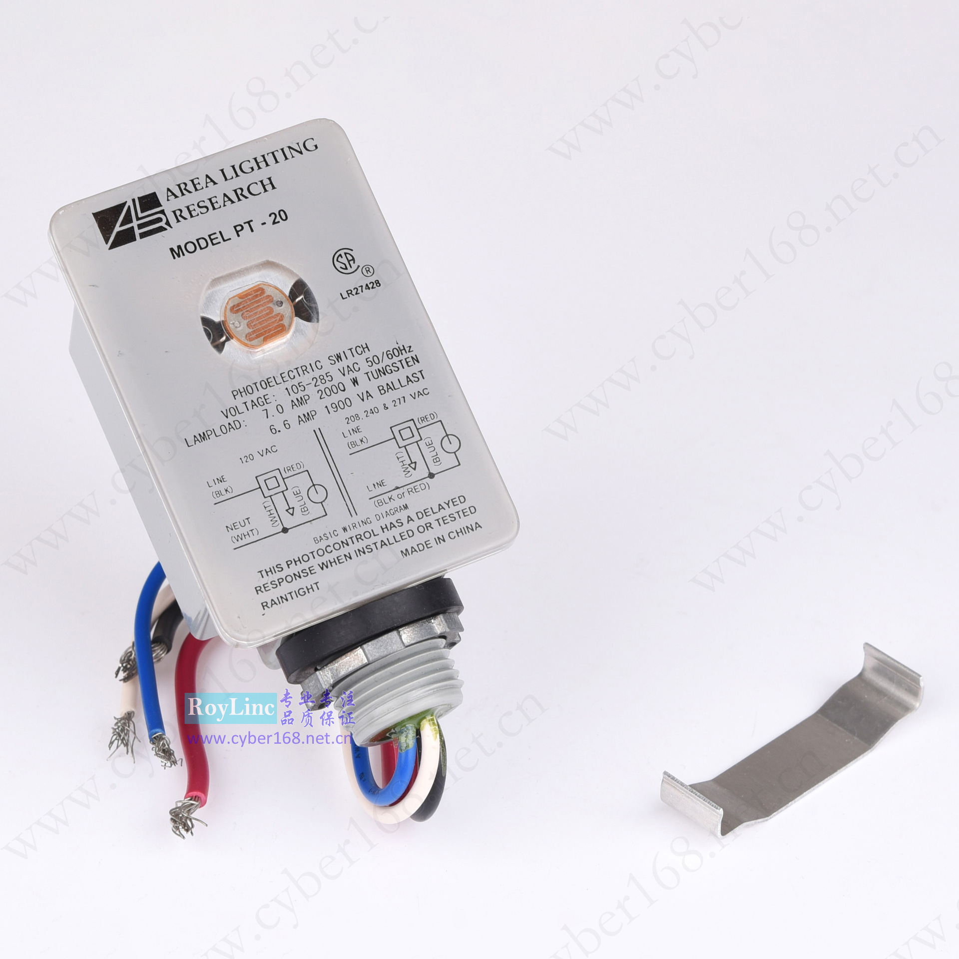 Tyco ALR PT-20 PT系列 105-285V UL CSA 防水路灯光控器光控开关