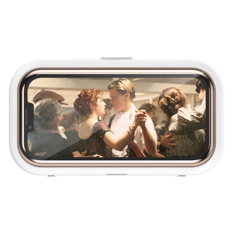 Funda impermeable para teléfono para baño, rotación de 360 grados, instalación sin taladro, perfecta para ver programas mientras se toma la ducha, funda antivaho para paredes de cocina.