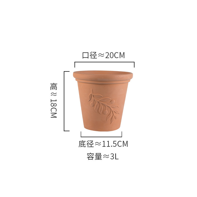 赤い陶器の植木鉢、吸水性、通気性、根腐れしない粘土トレイ、浮遊粘土ポット、大型の緑の植物多肉植物ポット|undefined