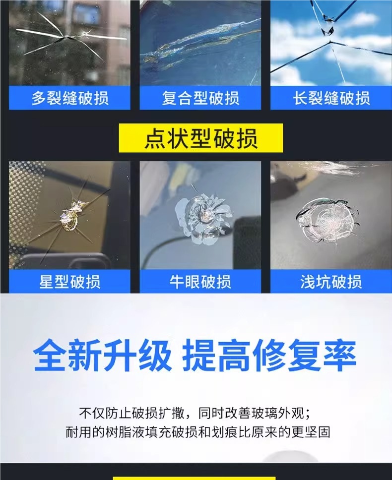 Car Glass Crack Repair Liquid Front Windshield Crack Crack Reducer Liquid Repair Tool Repair Glue
