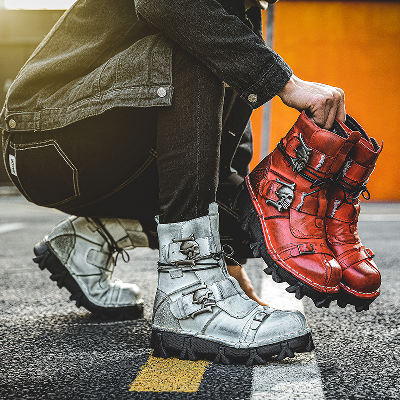 Botas de herramientas americanas, plataforma para hombre, botas cortas retro Ami Kaji, botas Martin de nieve de celebridades netas, botas al aire libre 1809