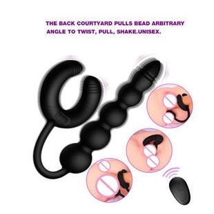 Adult Supplies Hedtock Anal Stimulation Silicone Bead Prostate Vibration Massager Anal Plug Sex Supplies