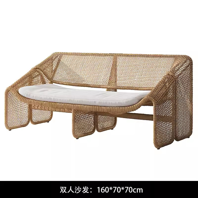 Двойной диван из ротанга