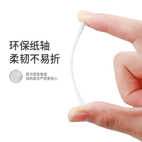 Wholesale 400 double-headed cotton swabs in paper stick boxes, baby cotton swabs for one-time cleaning, sharp-tipped cotton sticks for drop shipping