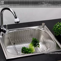 The kitchen stainless steel sink single washing dish, the dish, the pot pond integrated thickened brushed 45X39