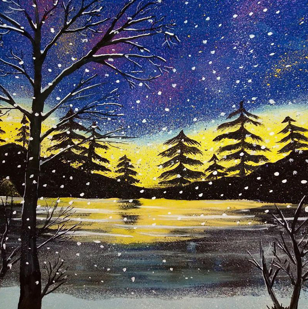 Nueva 9 unidades tinta paisaje diamante pintura, DIY 5D arte Creación pintura kit para adultos y niños