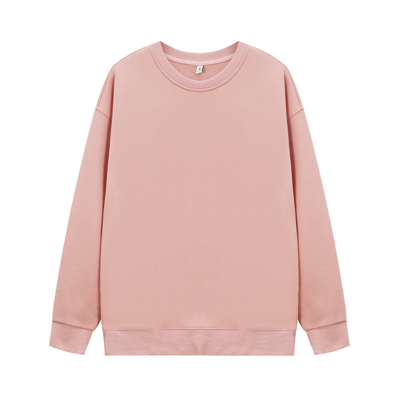 Oversized Fleece Crewneck Sweatshirt - 340GSM Plush-Lined Unisex Pullover With Drop Shoulder For Men & Women_voghion.com