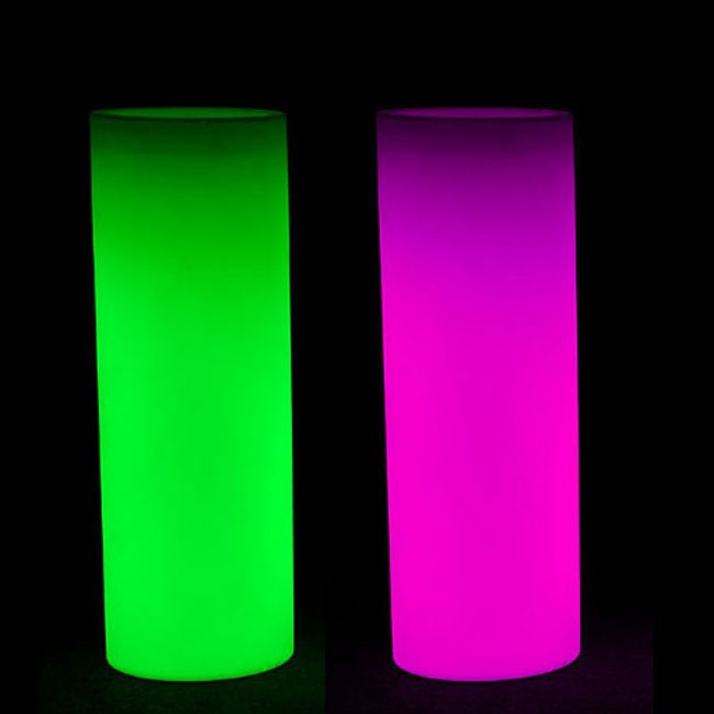 Transfronterizos hot sale LED iluminado gran recipiente de maceta redonda creativa lámpara de rotación moldeado RGB maceta de escritorio a todo color