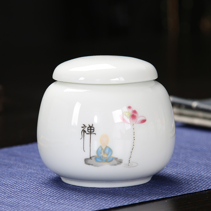 세라믹 뚜껑이 달린 선차 캔