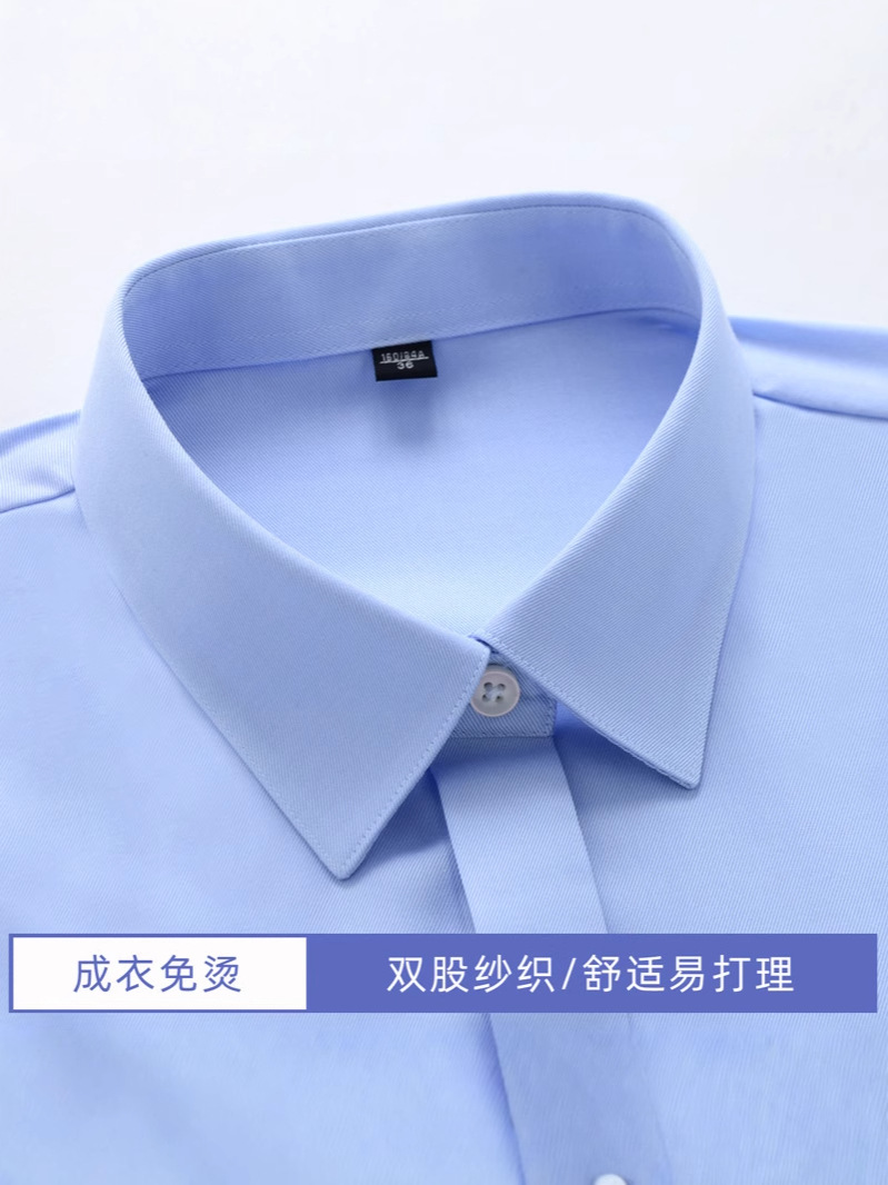 Camisas personalizadas damas de alta calidad de algodón DP prendas de vestir de mangas cortas sin quemar ropa de trabajo de negocios de algodón blanco camisa