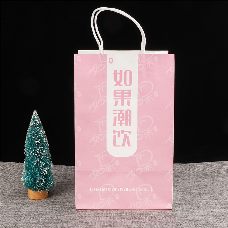 现货牛皮纸袋定做手提袋定制打包外卖包装礼品袋印刷服装袋子logo