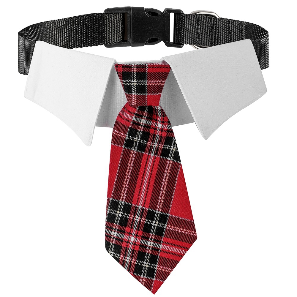 Tanpopo corbata de Navidad collar de tela escocesa para mascotas accesorios de ropa para perros pequeños, medianos y grandes corbata de perro Toalla de triángulo
