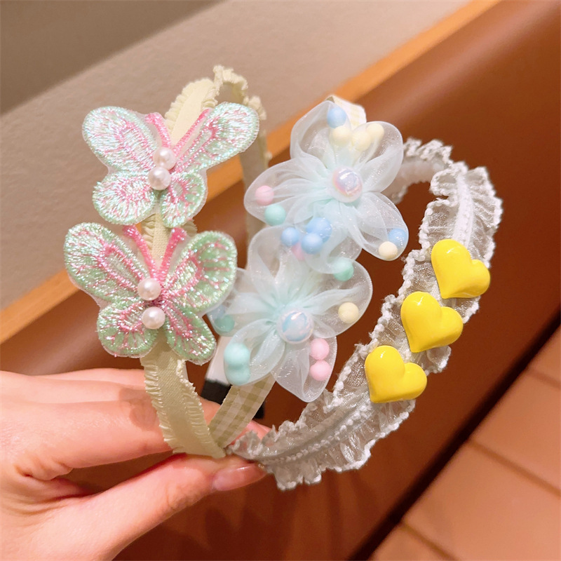 Arco diadema niños cara lavado cabello headwear niñas lindo dibujos animados pelo presionando diadema bebé antideslizante no-apretar la cabeza