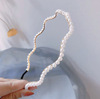 Headband, brand hairpins from pearl, metal hair accessory, new collection, South Korea, french style, simple and elegant design