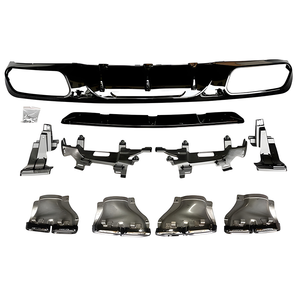 Suitable for Mercedes-Benz (13-17) Cls-Class W218 Four-Door Sports Upgrade Gt63 Tail Lip and Tail Throat Factory Direct Sale